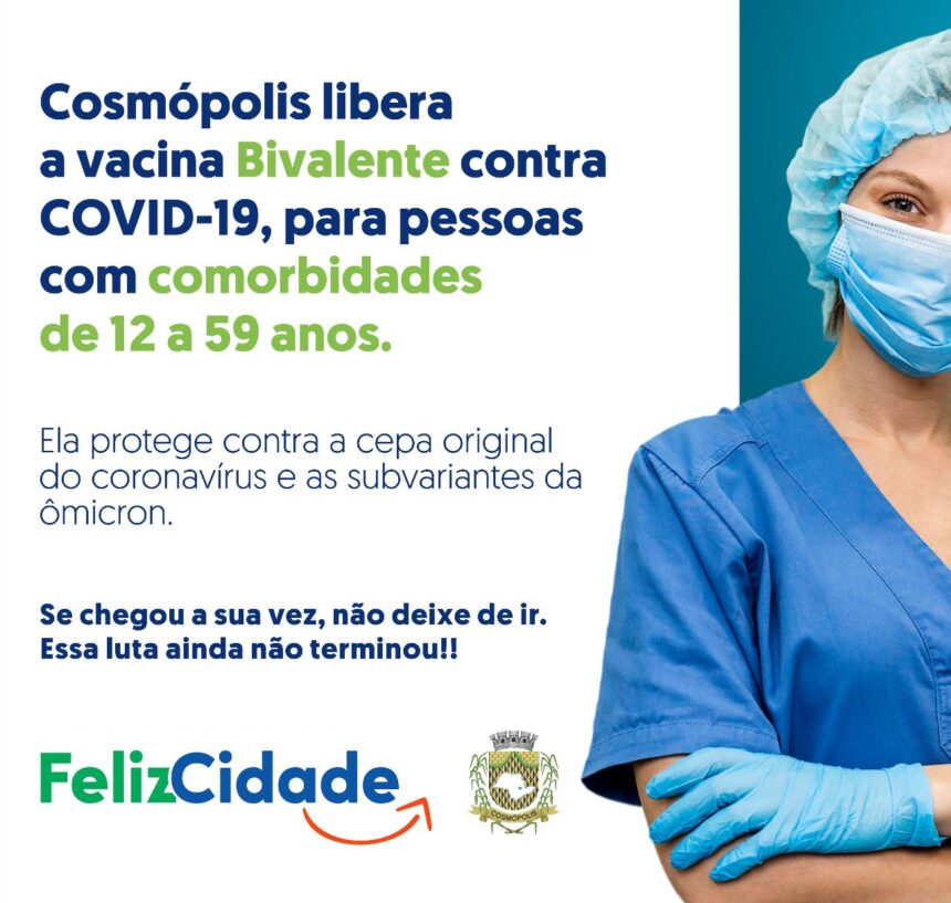 Cosmópolis avança na aplicação da Vacina Bivalente Pfizer contra a COVID-19