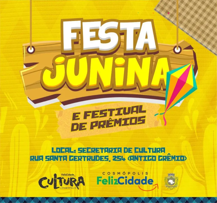 FESTA JUNINA EM COSMÓPOLIS!