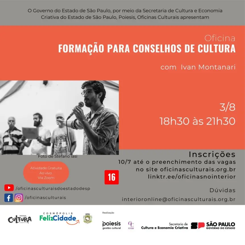 Formação para conselhos de cultura