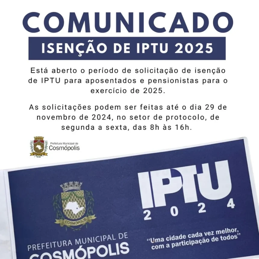 Isenção de IPTU 2025