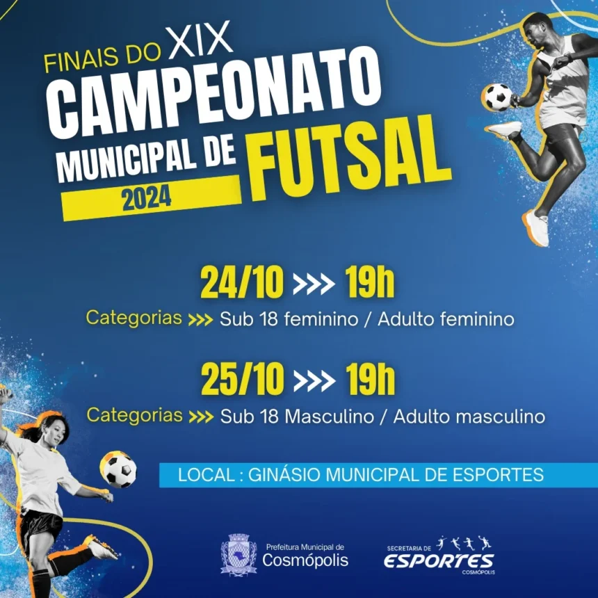 Finais do XIX Campeonato Municipal de Futsal 2024