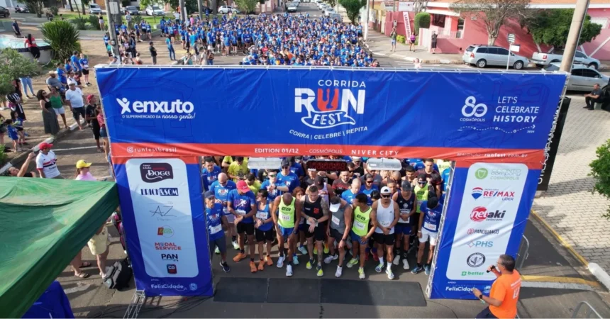 Run Fest agita Cosmópolis em comemoração ao aniversário de 80 anos da cidade