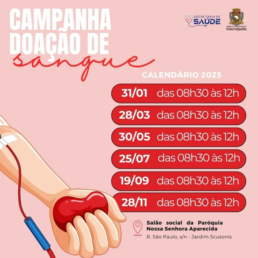 Campanha de Doação de Sangue – Calendário 2025