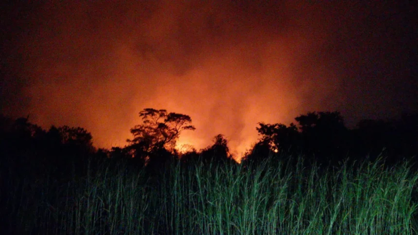 Cosmópolis presta auxílio no combate a incêndio de grandes proporções em Jaguariúna