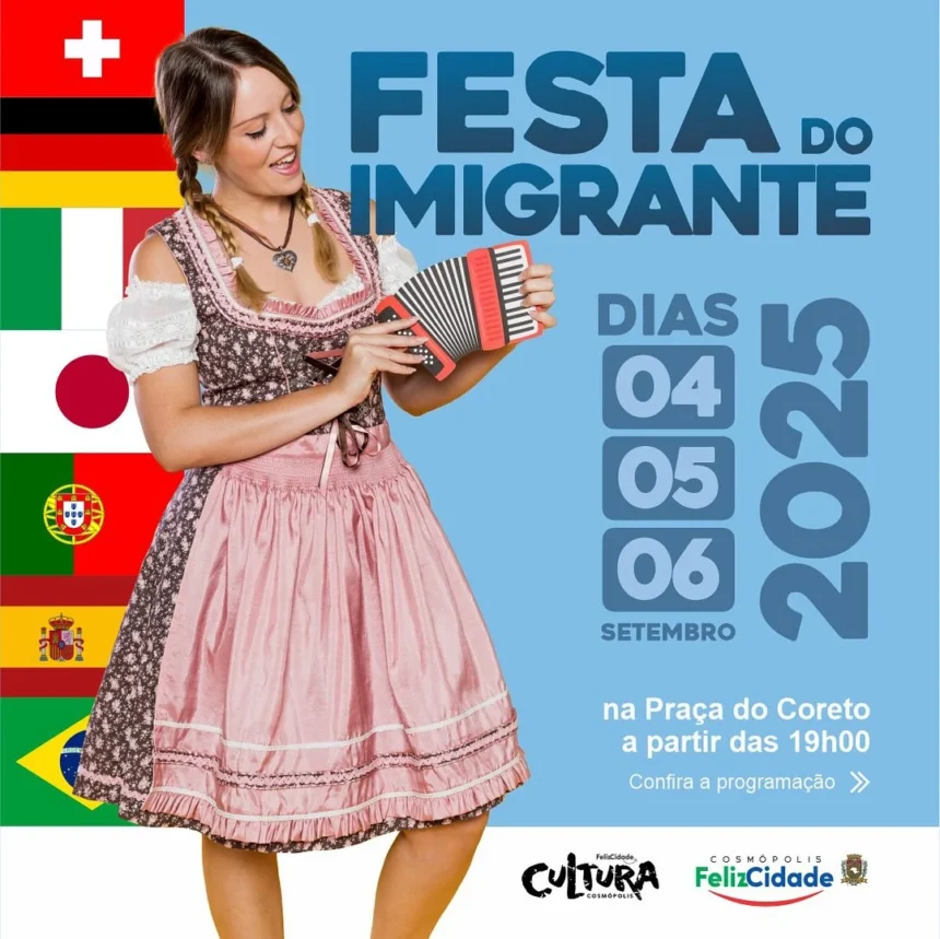 Cosmópolis se prepara para a Festa do Imigrante 2025