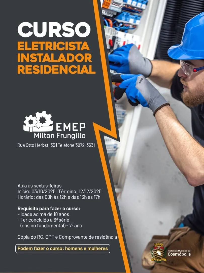 Curso- eletricista instalador residencial – Prefeitura Municipal de ...