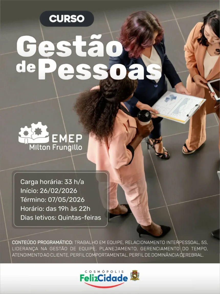 Se inscreva no curso de Gestão de Pessoas!