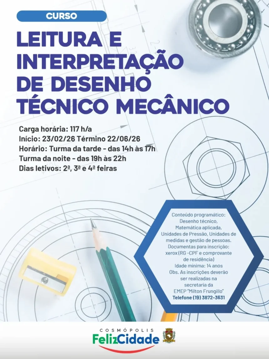 Curso de Leitura e Interpretação de Desenho Técnico Mecânico