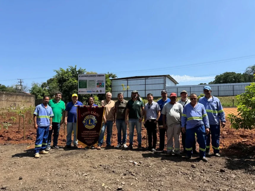 Cosmópolis avança na ampliação de áreas verdes com a implantação da 2ª microfloresta urbana