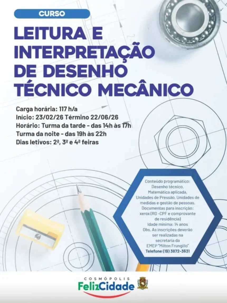 Curso de Leitura e Interpretação de Desenho Técnico Mecânico