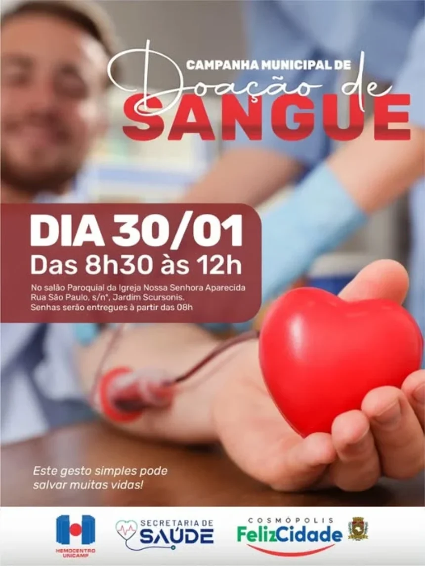 Campanha Municipal de Doação de Sangue 2026