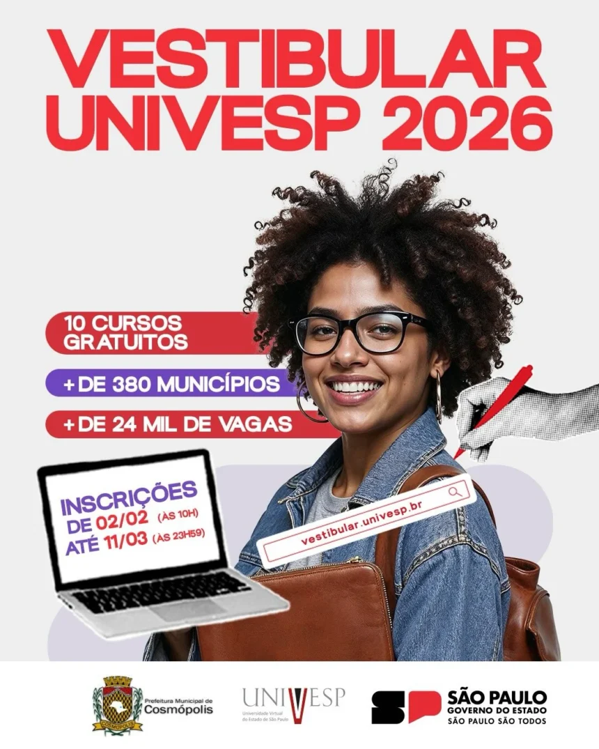 Vestibular Univesp 2026: inscrições abertas!