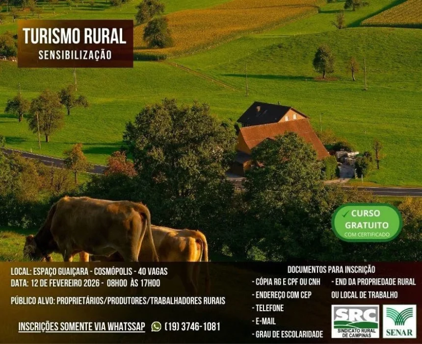 Programa Turismo Rural em parceria com o SENAR