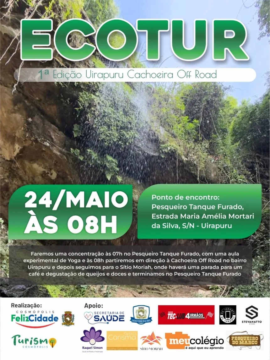1ª Ecotur Uirapuru Cachoeira Off Road: Natureza e Aventura em Cosmópolis