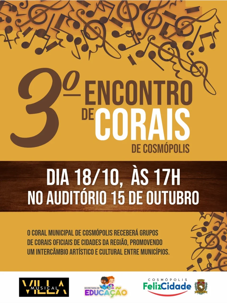 Encontro de corais promove noite de música e cultura